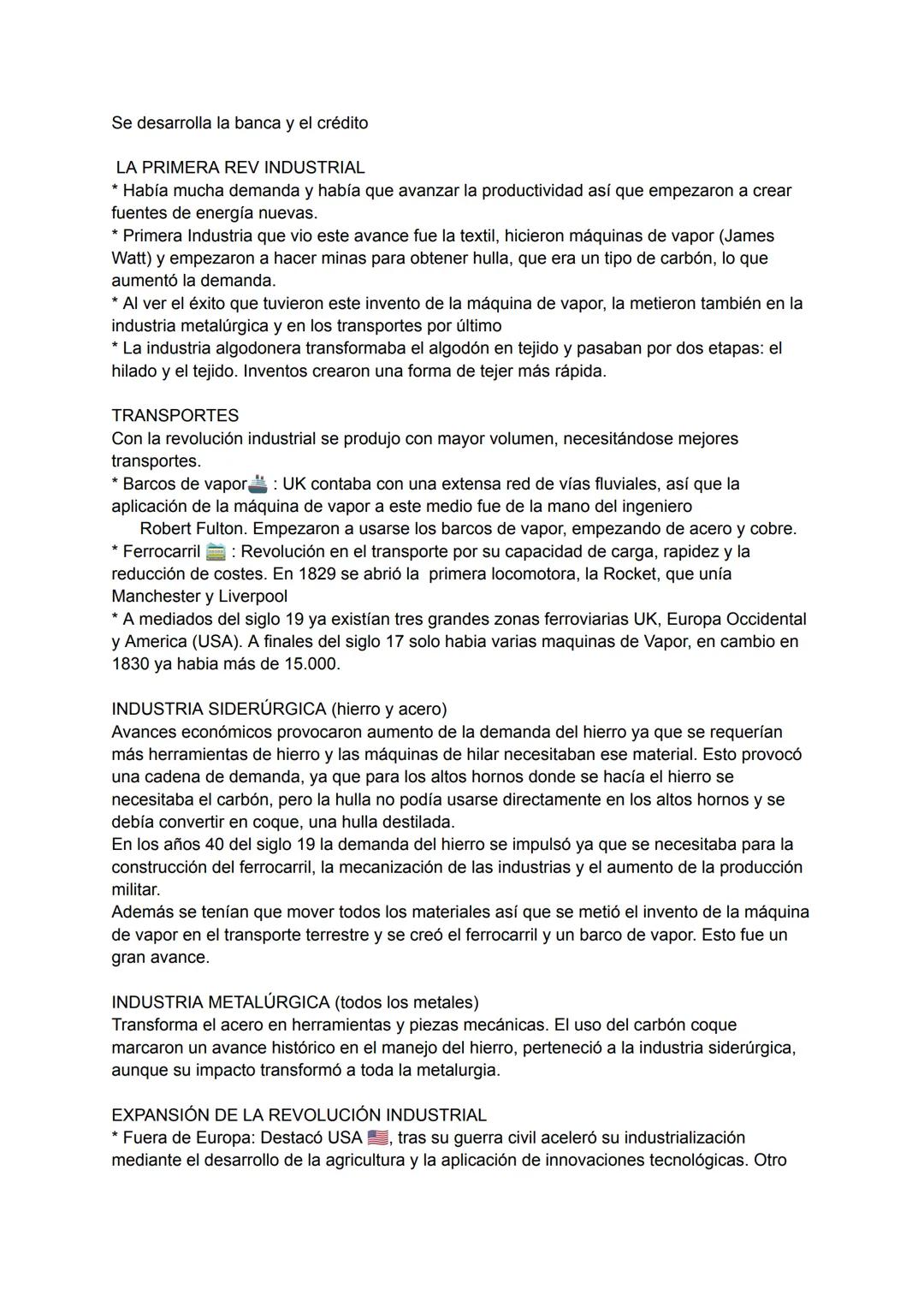 1 REVOLUCIÓN INDUSTRIAL
Se desarrolla en Gran Bretaña entre 1750 y 1850. Fue un resultado de un conjunto de
cambios tecnológicos y económico