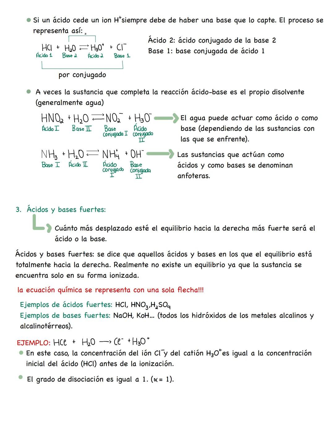 REACCIONES ÁCIDO BASE
1. Teoría de Arrhenius
• Ácido: especie química que en disolución acuosa da lugar a un equilibrio de disociación
en el