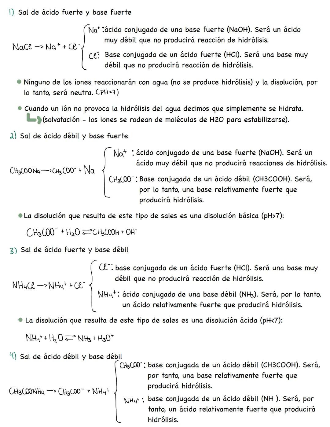 REACCIONES ÁCIDO BASE
1. Teoría de Arrhenius
• Ácido: especie química que en disolución acuosa da lugar a un equilibrio de disociación
en el