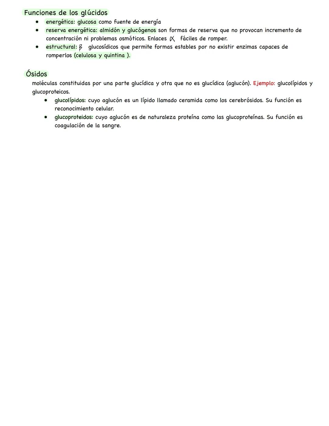 --- OCR Start ---
Glúcidos
composición
fórmula general
grupo funcional
moléculas formadas por C,H y O, siendo de 2H por cada O.
(CH2O)n
alde