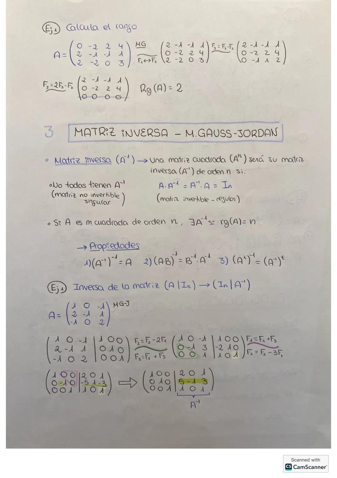Tema 6: MATRICES
1 DEFINICIÓN; TIPOS; OPERACIONES
• Definición Es una tabla de m*n elementos,
ordenedas en m filas y n columnas
• Tipos
① M