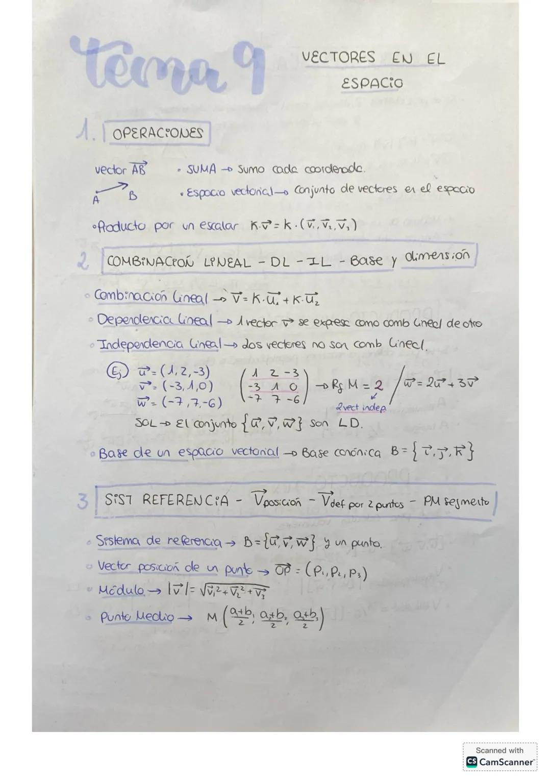 Tema 6: MATRICES
1 DEFINICIÓN; TIPOS; OPERACIONES
• Definición Es una tabla de m*n elementos,
ordenedas en m filas y n columnas
• Tipos
① M