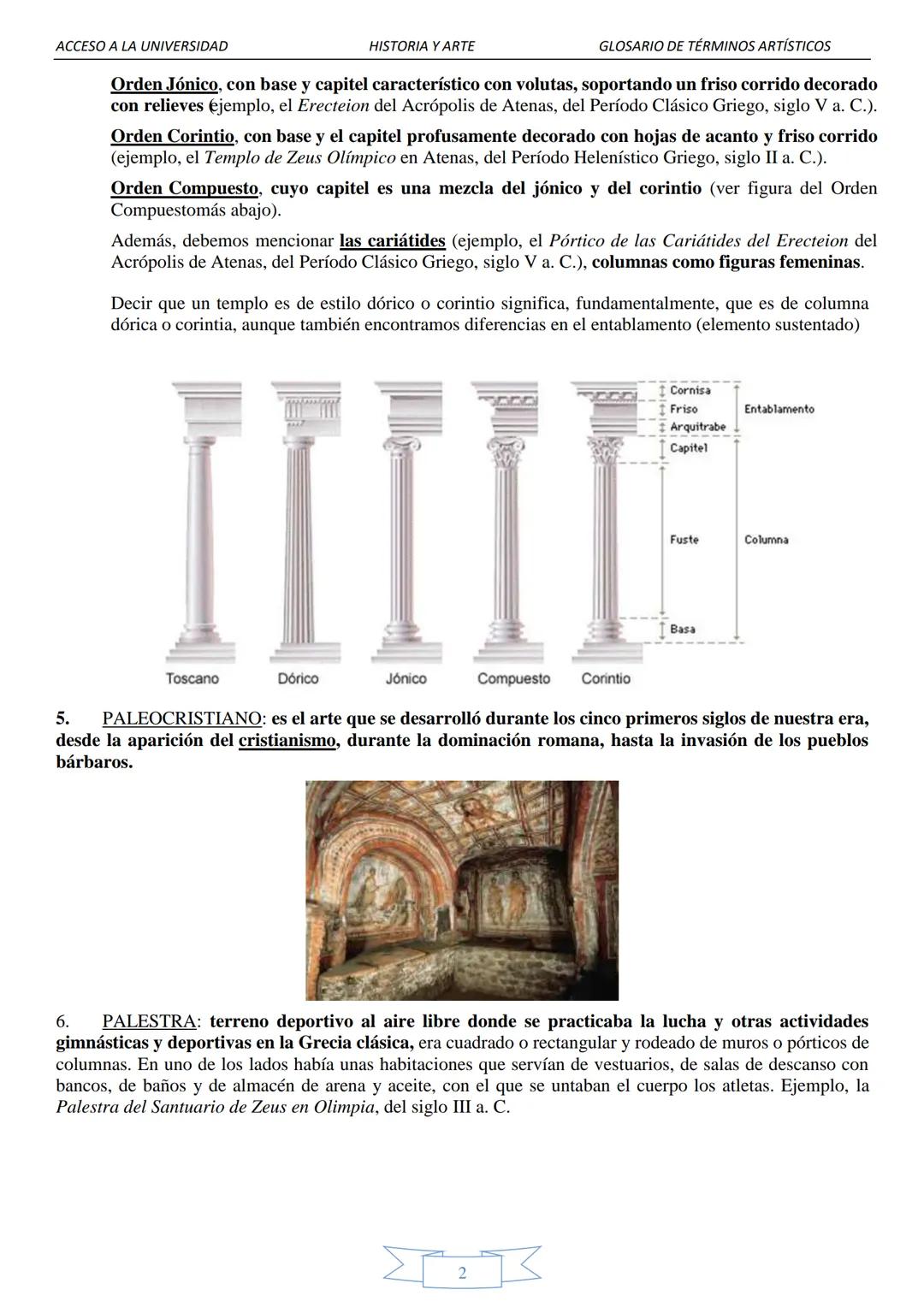 ACCESO A LA UNIVERSIDAD
HISTORIA Y ARTE
GLOSARIO DE TÉRMINOS ARTÍSTICOS
1.
GLOSARIO DE TÉRMINOS ARTÍSTICOS
(Tercer Trimestre)
ÓLEO: técnica