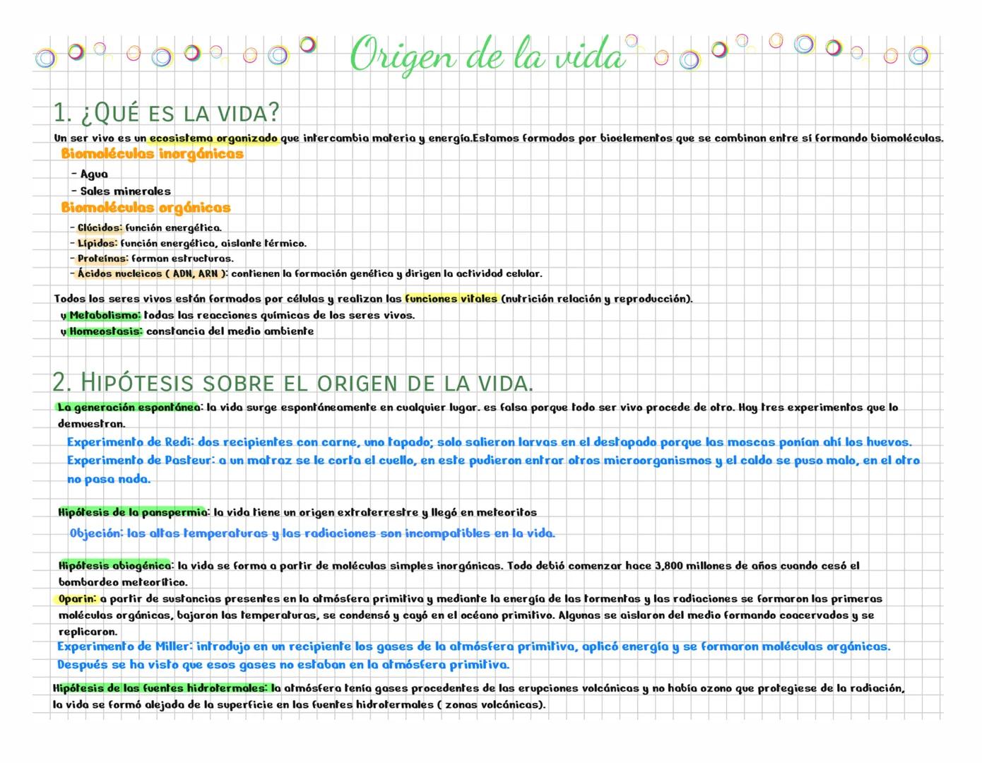 ## NOTEBOOK # Origen de la vida
## 1. ¿Qué es la vida?
Un ser vivo es un ecosistema organizado que intercambia materia y energía.Estamos fo