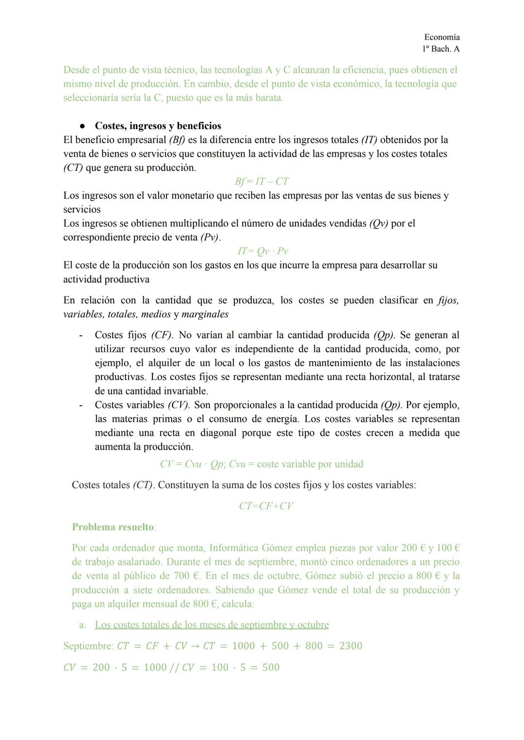 • La función de producción
TEMA 3
La producción
Economía
1º Bach. A
La división del trabajo consiste en la fragmentación de una actividad pr