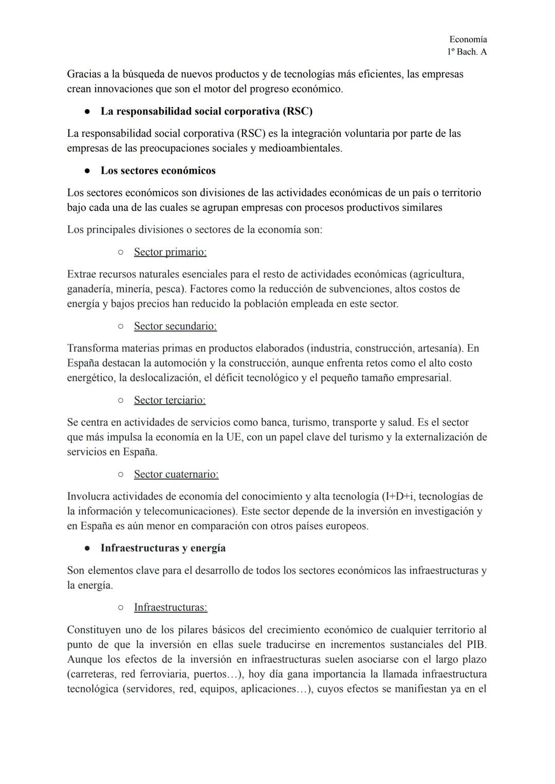 • La función de producción
TEMA 3
La producción
Economía
1º Bach. A
La división del trabajo consiste en la fragmentación de una actividad pr