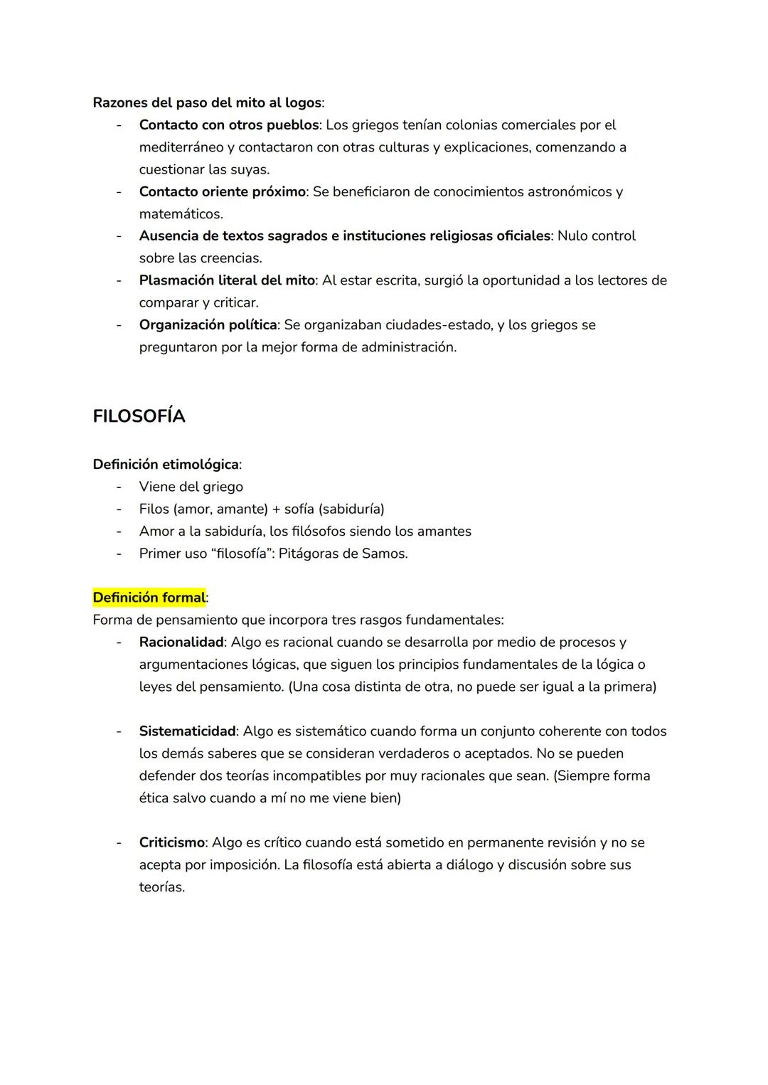 TEMA 1: FILOSOFÍA. SENTIDO E HISTORIA
EL CUESTIONAMIENTO PRIMERO POR LA REALIDAD: LOS MITOS
Los primeros grupos de hombres se hacían numeros