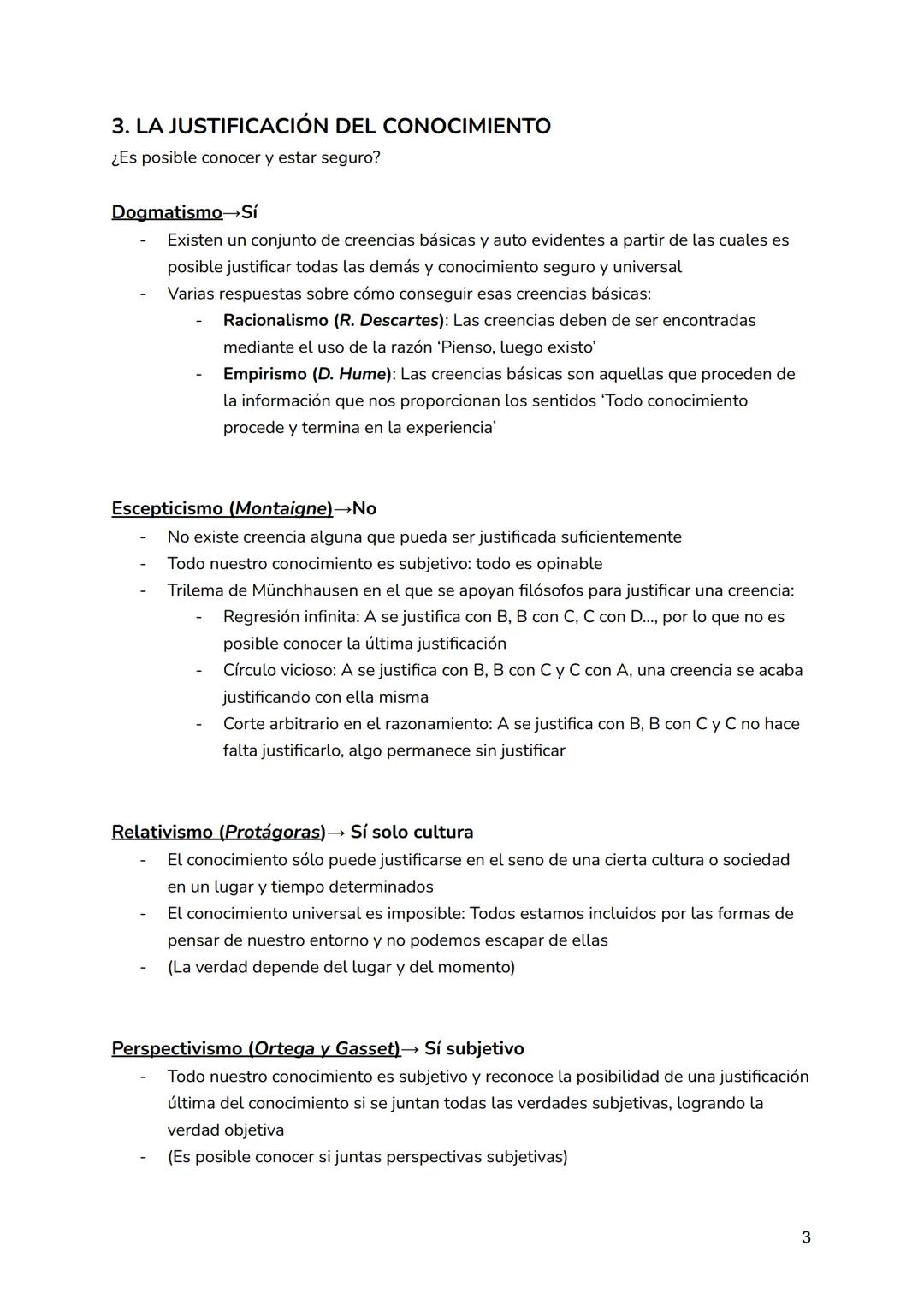 TEMA 4: EPISTEMOLOGÍA
1. CONCEPTO, GRADOS Y FUENTES DEL CONOCIMIENTO
Conocimiento: Forma de saber que se diferencia de las demás por su el