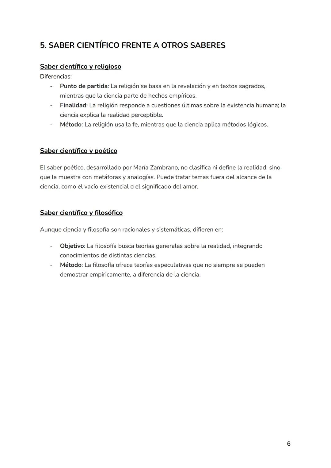 TEMA 6: LA FILOSOFÍA DE LA CIENCIA
1. INTRODUCCIÓN
En un principio, la ciencia apareció como una rama más del saber filosófico encargado de