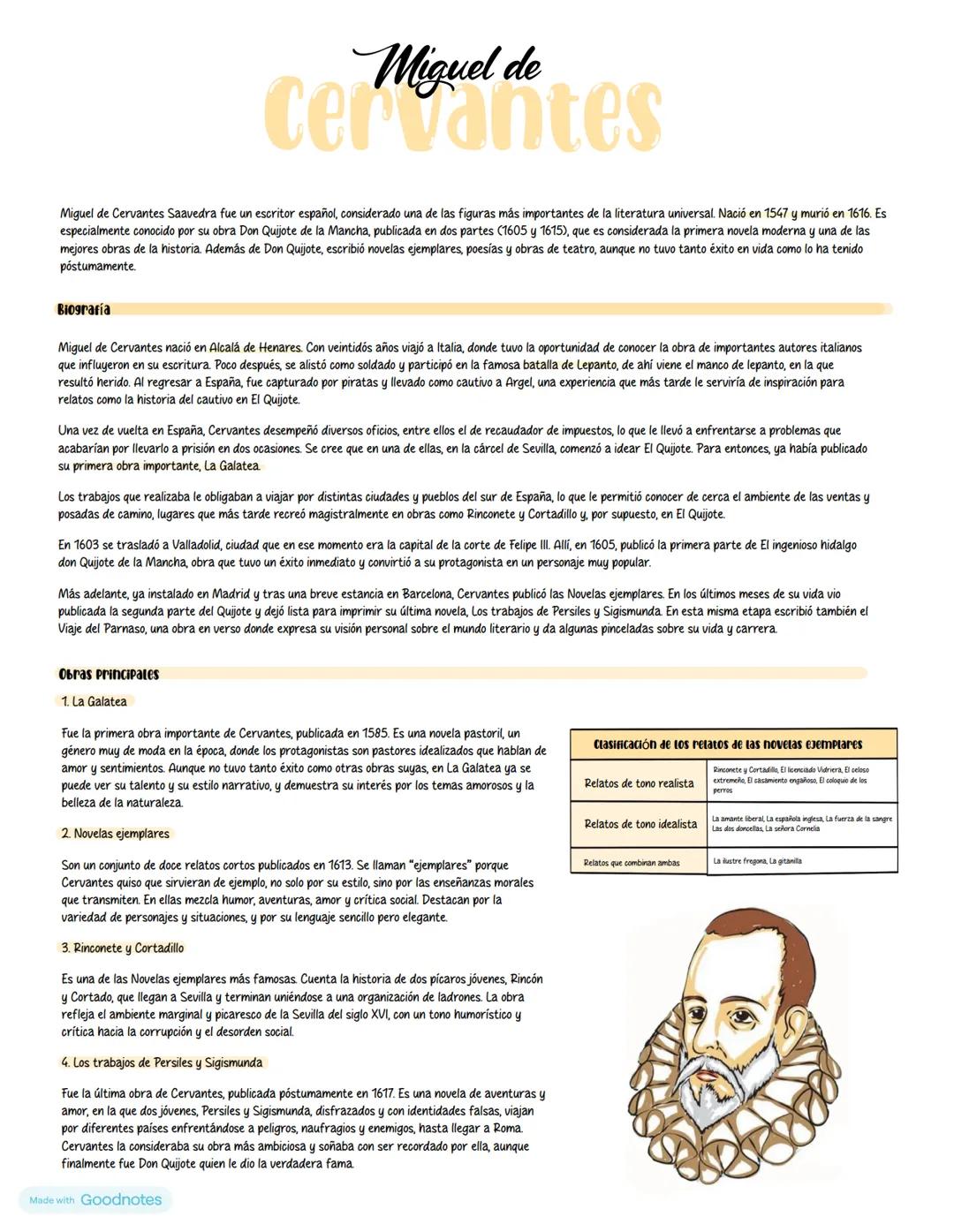 Miguel de
Cervantes
Miguel de Cervantes Saavedra fue un escritor español, considerado una de las figuras más importantes de la literatura un