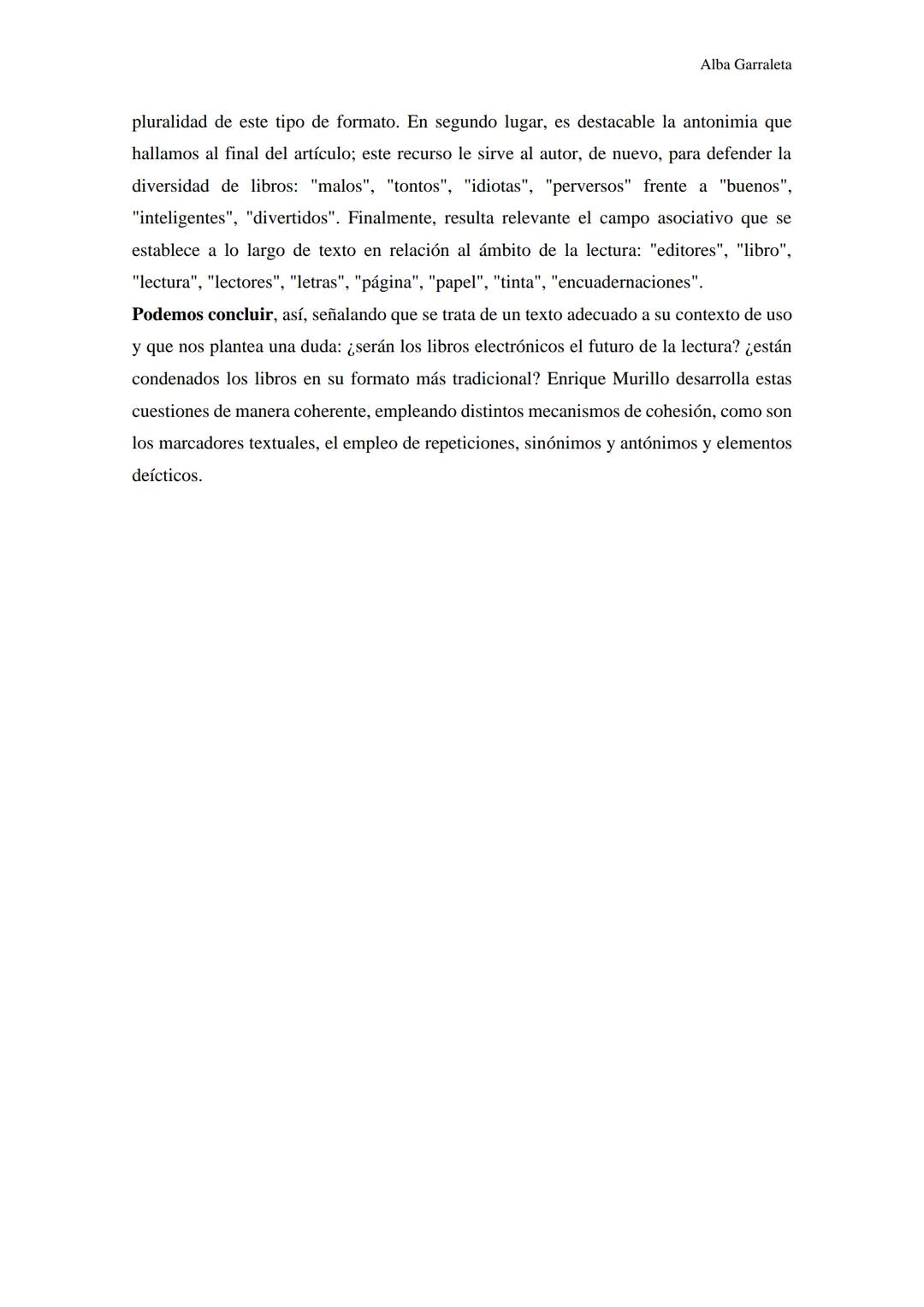 Alba Garraleta
Comentario de texto Virtudes de un vejestorio
Antes de comenzar el comentario, me gustaría explicar brevemente el esquema que