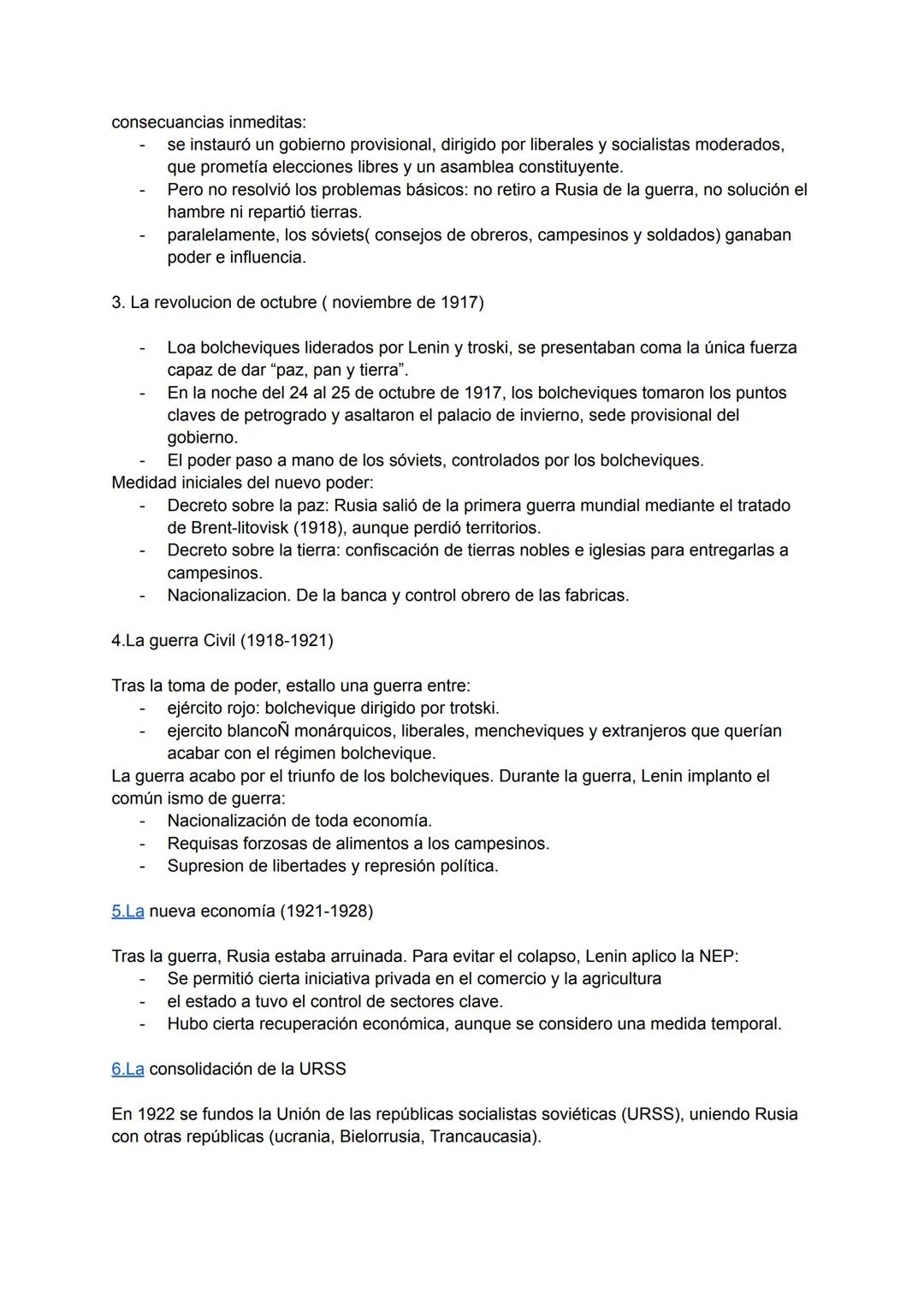 La revolución rusa (1917)
La revolución ruda fue uno de los acontecimientos más trascendentales del siglo XX, ya que
dio origen al primer es