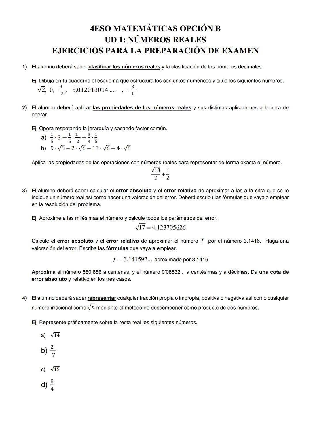 PREPARA TU EXAMEN: UD1. NÚMEROS REALES