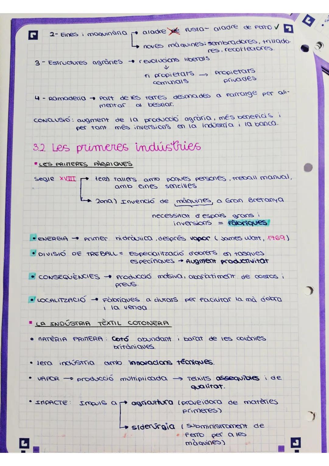 BLOC II:
• TEMA 3:
REVOLUCIÓ INDUSTRIAL I IMPERIALISME.
EL REPARTIMENT DEL ΠΟΝ
31. La Gran Bretanya l'inici de la revolu
ció industrial
Revo