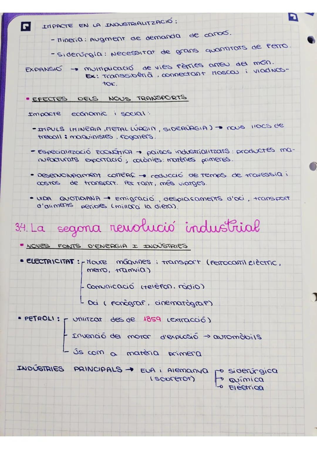 BLOC II:
• TEMA 3:
REVOLUCIÓ INDUSTRIAL I IMPERIALISME.
EL REPARTIMENT DEL ΠΟΝ
31. La Gran Bretanya l'inici de la revolu
ció industrial
Revo