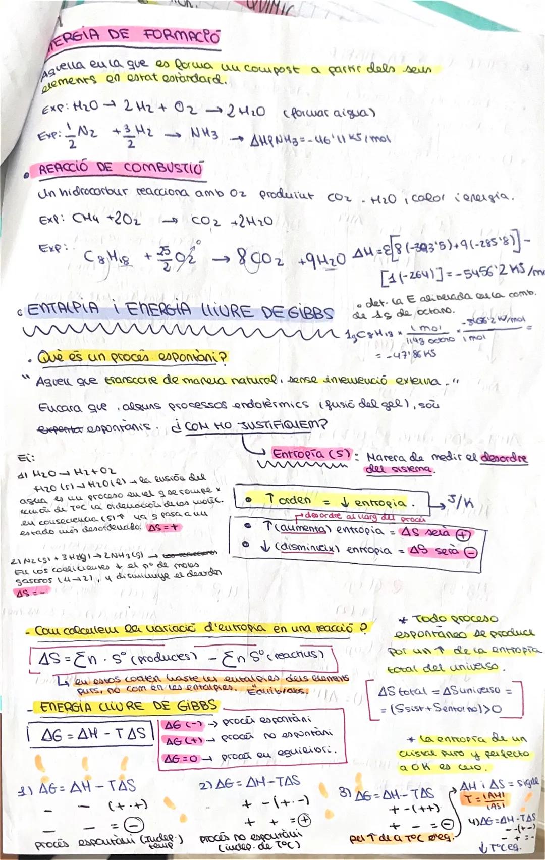 ```
r
a
TERMOQuimica
Primer principi de la termodinamica
La variació d'entalpia: Eabsoruida (despresa
en un proces a Pote=0
ΔΗ = qP
2.
ΔΗ>0: