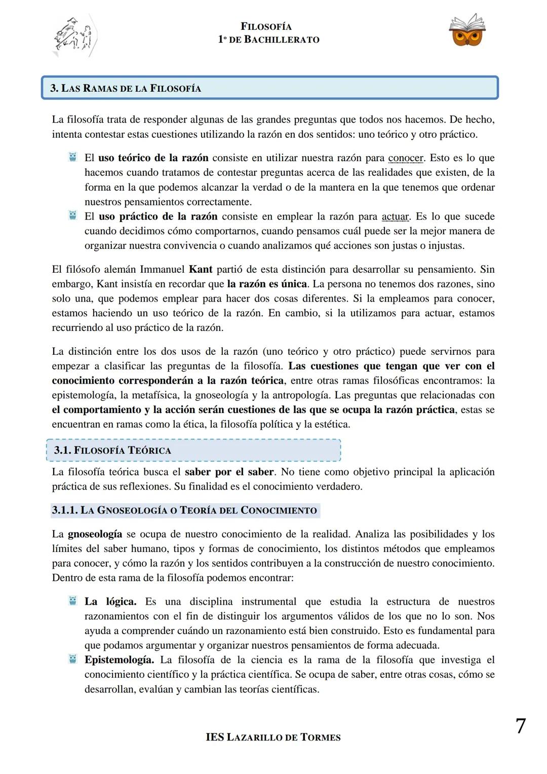 FILOSOFÍA
1º DE BACHILLERATO
TEMA 1. EL SABER FILOSÓFICO
REFLEXIÓN FILOSÓFICA EN TORNO A LA PROPIA FILOSOFÍA
¿Qué es lo más importante de la