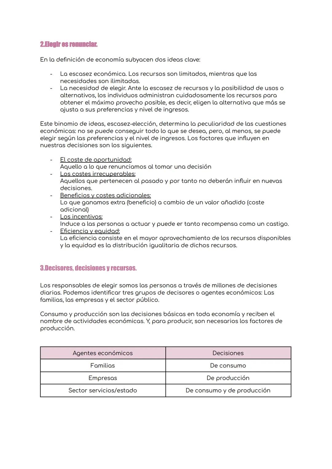 ## TEMA 1
## La ciencia de las decisiones
### 1.¿Qué es la economía?
La economía es la ciencia que estudia la manera de saciar las necesi