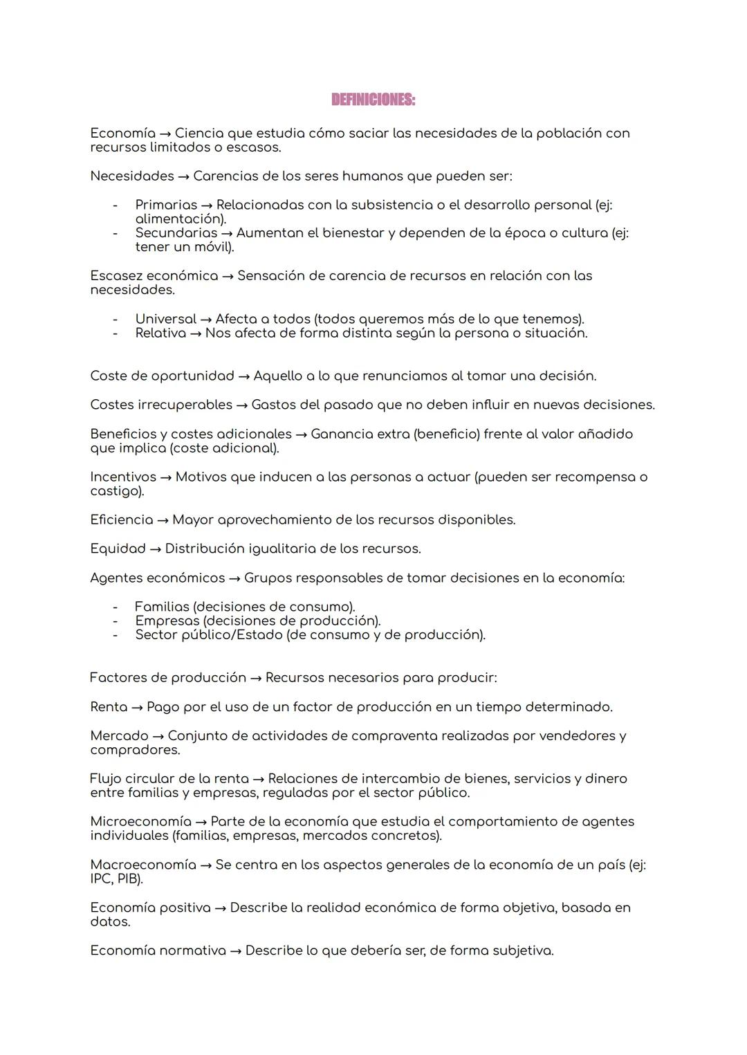 ## TEMA 1
## La ciencia de las decisiones
### 1.¿Qué es la economía?
La economía es la ciencia que estudia la manera de saciar las necesi