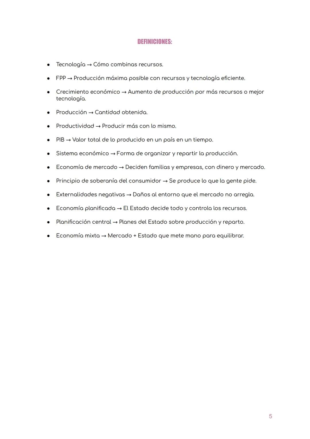 Toma 2
Crecimiento y organización.
1.Las posibilidades do producción.
La tecnología: Es la forma en la que se combinan los distintos recurso
