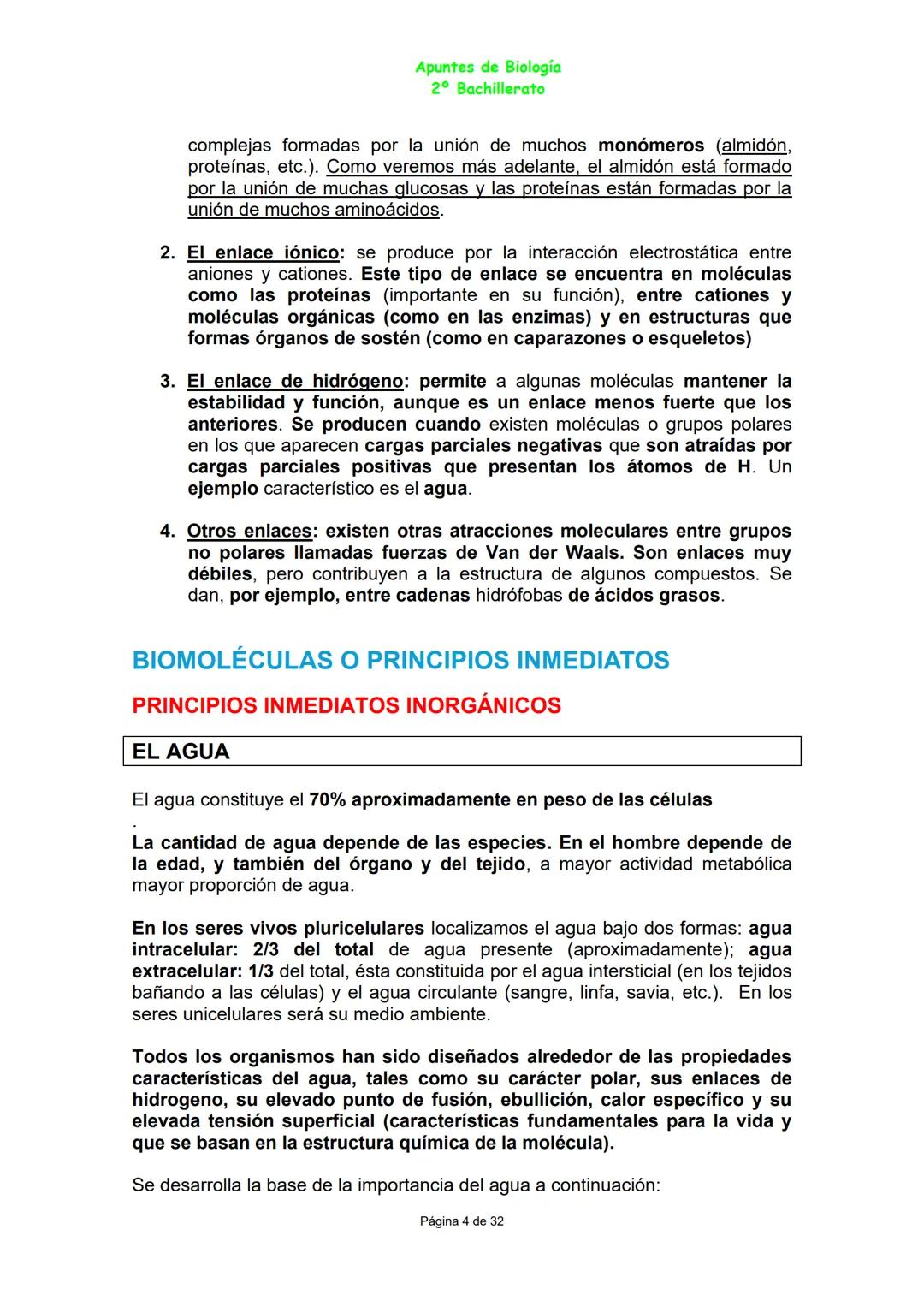 Apuntes de Biología
2º Bachillerato
Bloque A: LAS BIOMOLÉCULAS
BIOELEMENTOS O ELEMENTOS BIOGÉNICOS
Son los elementos que forman parte de los