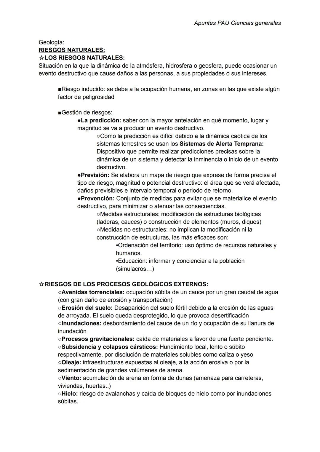 Apuntes PAU Ciencias generales
ECOLOGÍA:
☆ECOSISTEMAS:
Es el conjunto de seres vivos y factores ambientales que existen en una zona determin