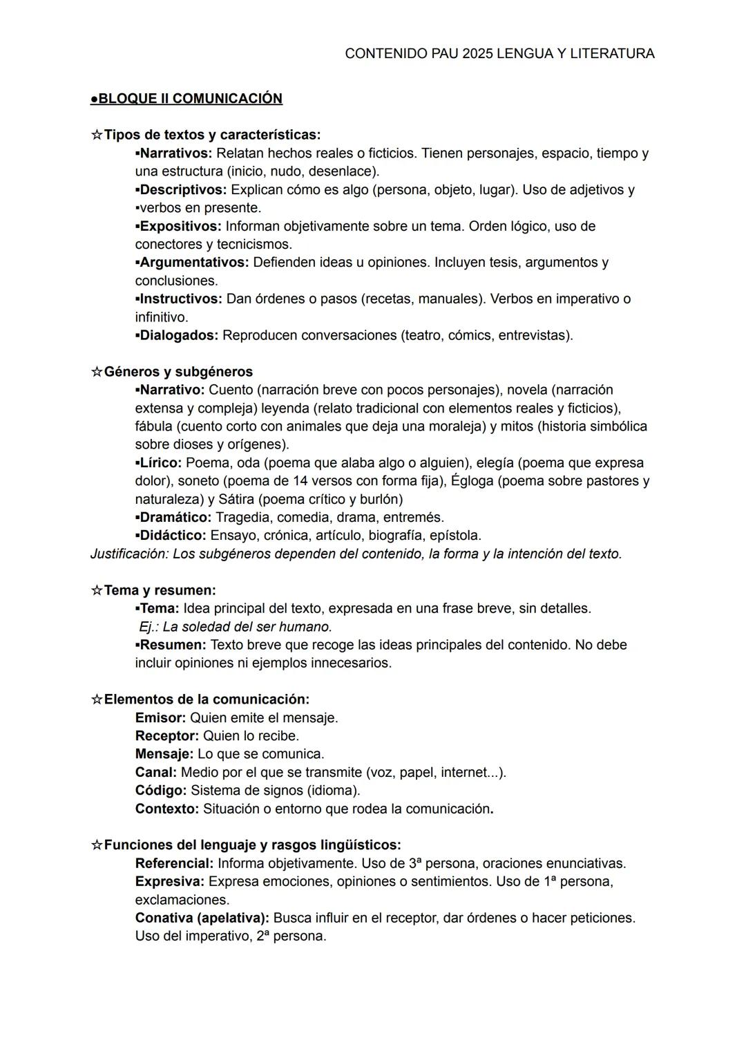 CONTENIDO PAU 2025 LENGUA Y LITERATURA
•BLOQUE I: VARIEDADES DE LA LENGUA
★Lengua estándar y norma:
•Lengua estándar: Variedad del idioma qu