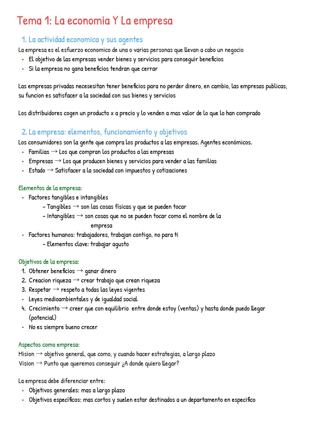 La Economia y la empresa