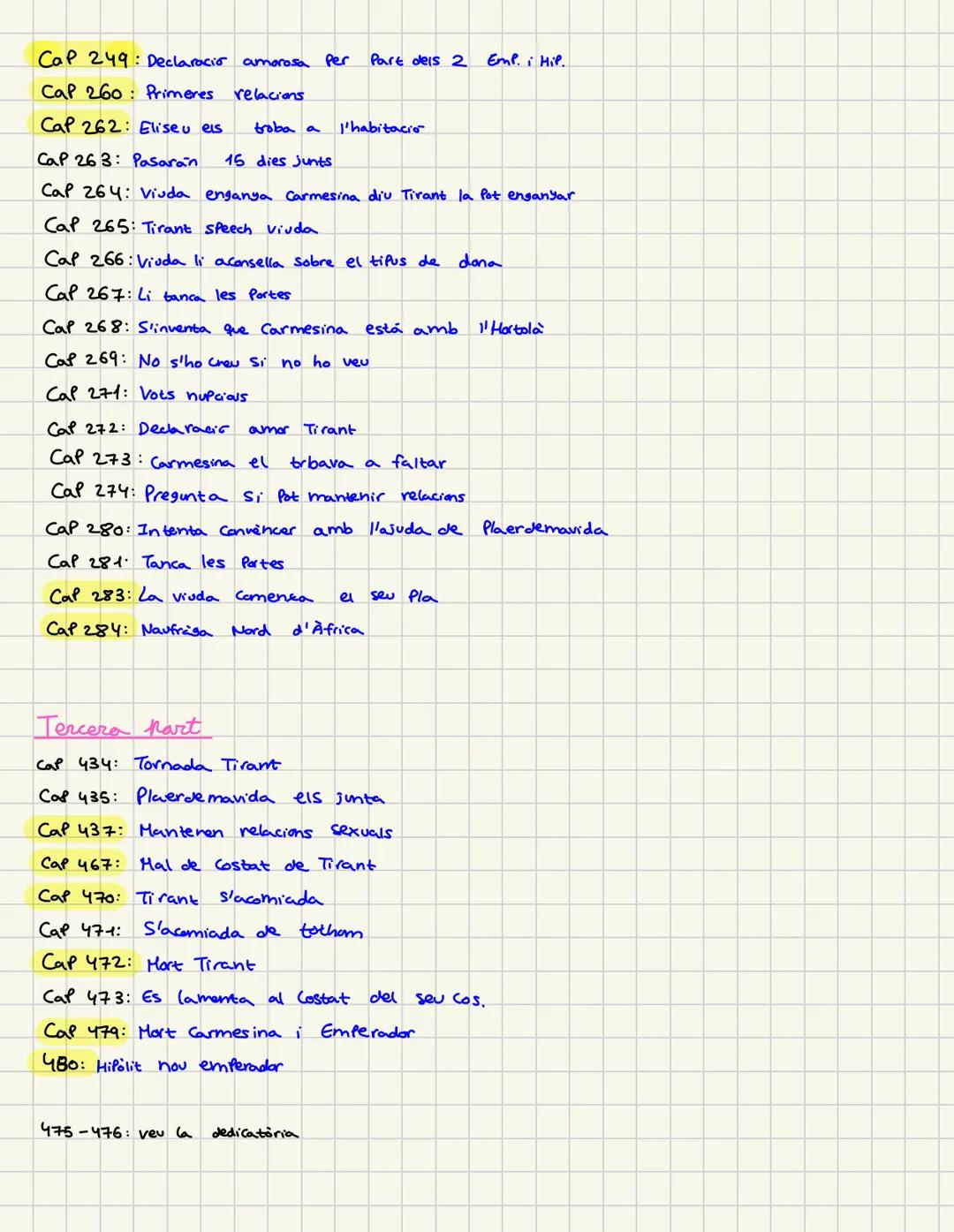 # tirant lo blanch
Primera part
Cap 117: Arribada a Constantinoble
Cap 118: Enamorament Tirant
Cap 119: Confessa a Diafebus el motiu del
