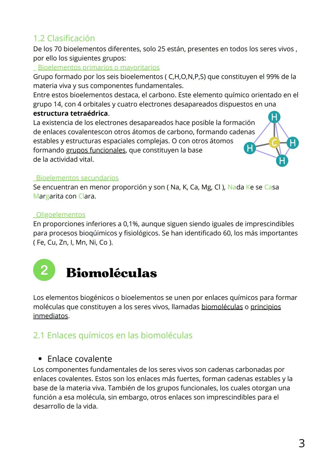 Bloque I:
Biomoléculas Tema 1: Biomoléculas Inorgánicas
Índice
1.Bioelementos:
1.1 Propiedades
1.2 Clasificación
2.Biomoléculas:
2.1 Enlace