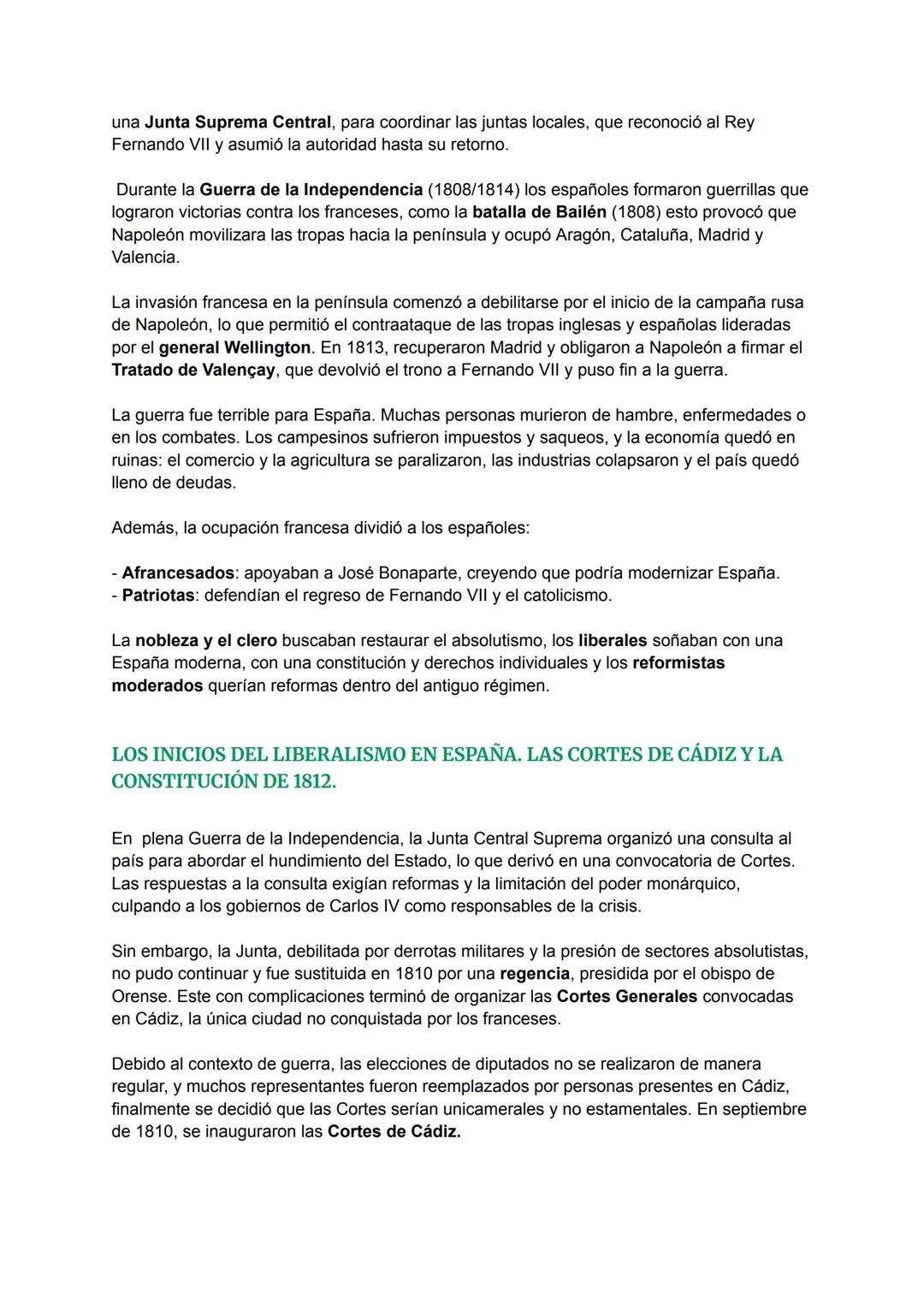 Bloque 4: La crisis del Antiguo Régimen (1788-1833): Liberalismo
frente Absolutismo
LA CRISIS DE LA MONARQUÍA BORBÓNICA. LA GUERRA DE LA
IN