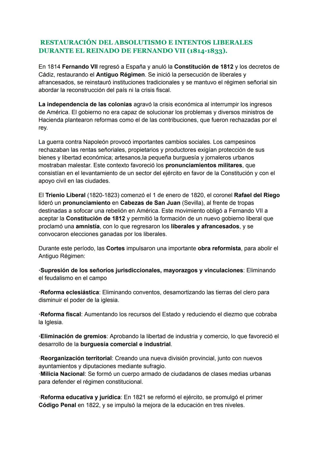 Bloque 4: La crisis del Antiguo Régimen (1788-1833): Liberalismo
frente Absolutismo
LA CRISIS DE LA MONARQUÍA BORBÓNICA. LA GUERRA DE LA
IN