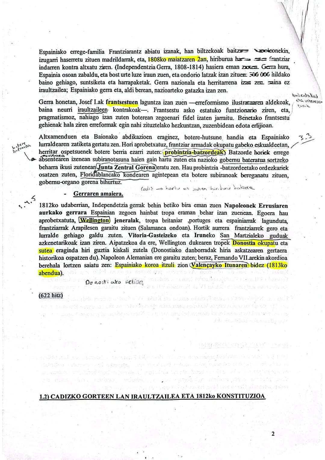 # 1.GAIA: ANTZINAKO ERREGIMENAREN KRISIA ETA ESTATU
LIBERALAREN ERAIKUNTZA (1808-1876)
# 1.1) INDEPENDENTZIA GERRA ETA JOSE IAREN GOBERNUA: