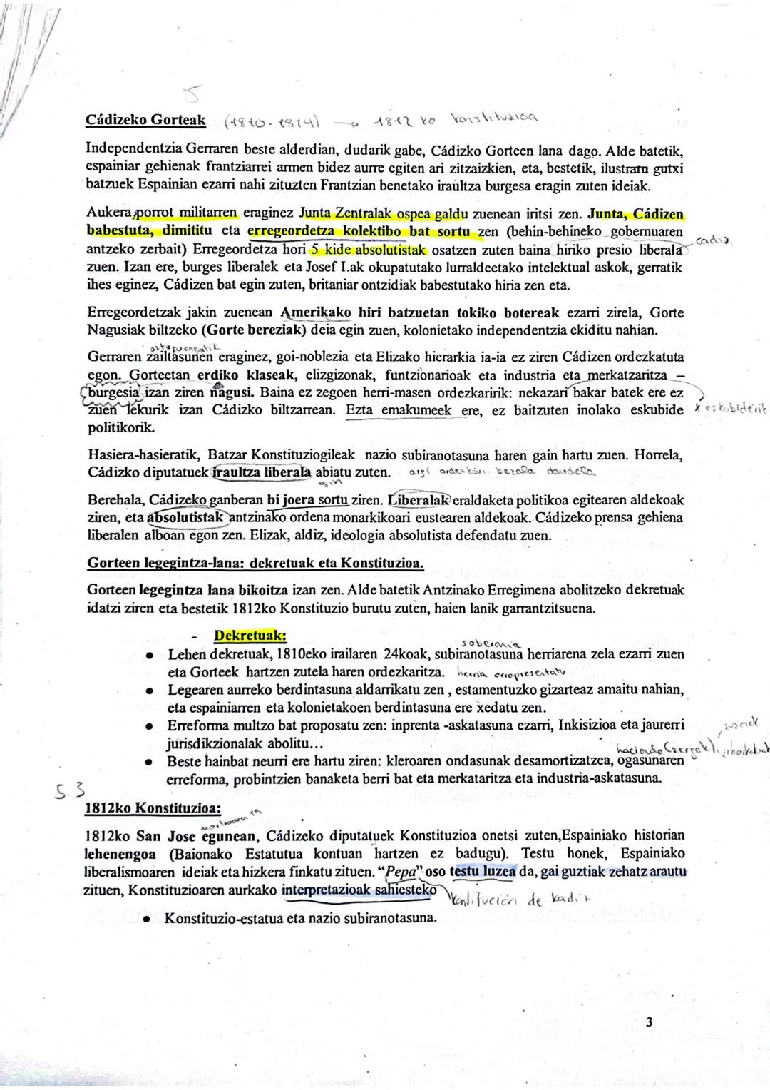 # 1.GAIA: ANTZINAKO ERREGIMENAREN KRISIA ETA ESTATU
LIBERALAREN ERAIKUNTZA (1808-1876)
# 1.1) INDEPENDENTZIA GERRA ETA JOSE IAREN GOBERNUA: