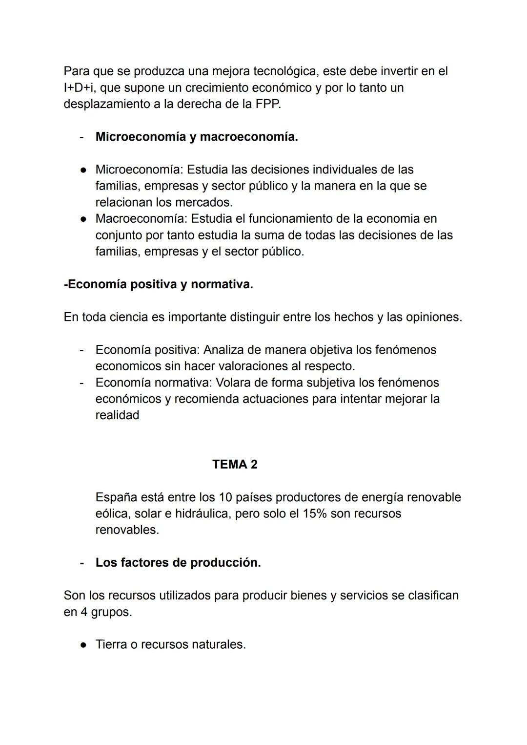 # TEMA 1
¿Qué es la economía?
- Recursos o factores productivos
Son aquellos elementos para llevar a cabo una actividad económica
Tierra