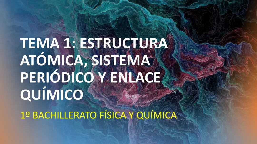 Estructura atómica, sistema periódico y enlace atómico