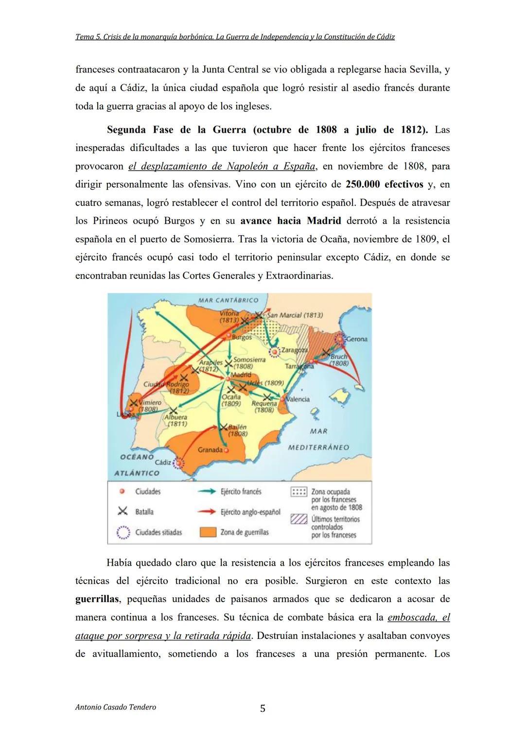 # TEMA 5. CRISIS DE LA MONARQUÍA BORBÓNICA. LA
GUERRA DE LA INDEPENDENCIA Y LOS COMIENZOS DE LA
REVOLUCIÓN LIBERAL. LA CONSTITUCIÓN DE 1812.