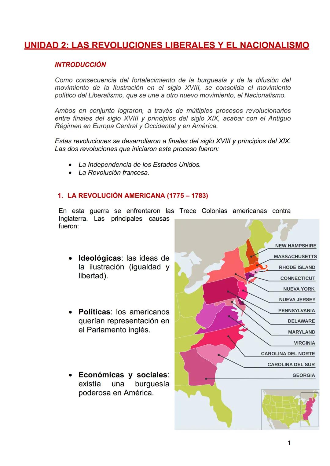 Las revoluciones liberales y el nacionalismo