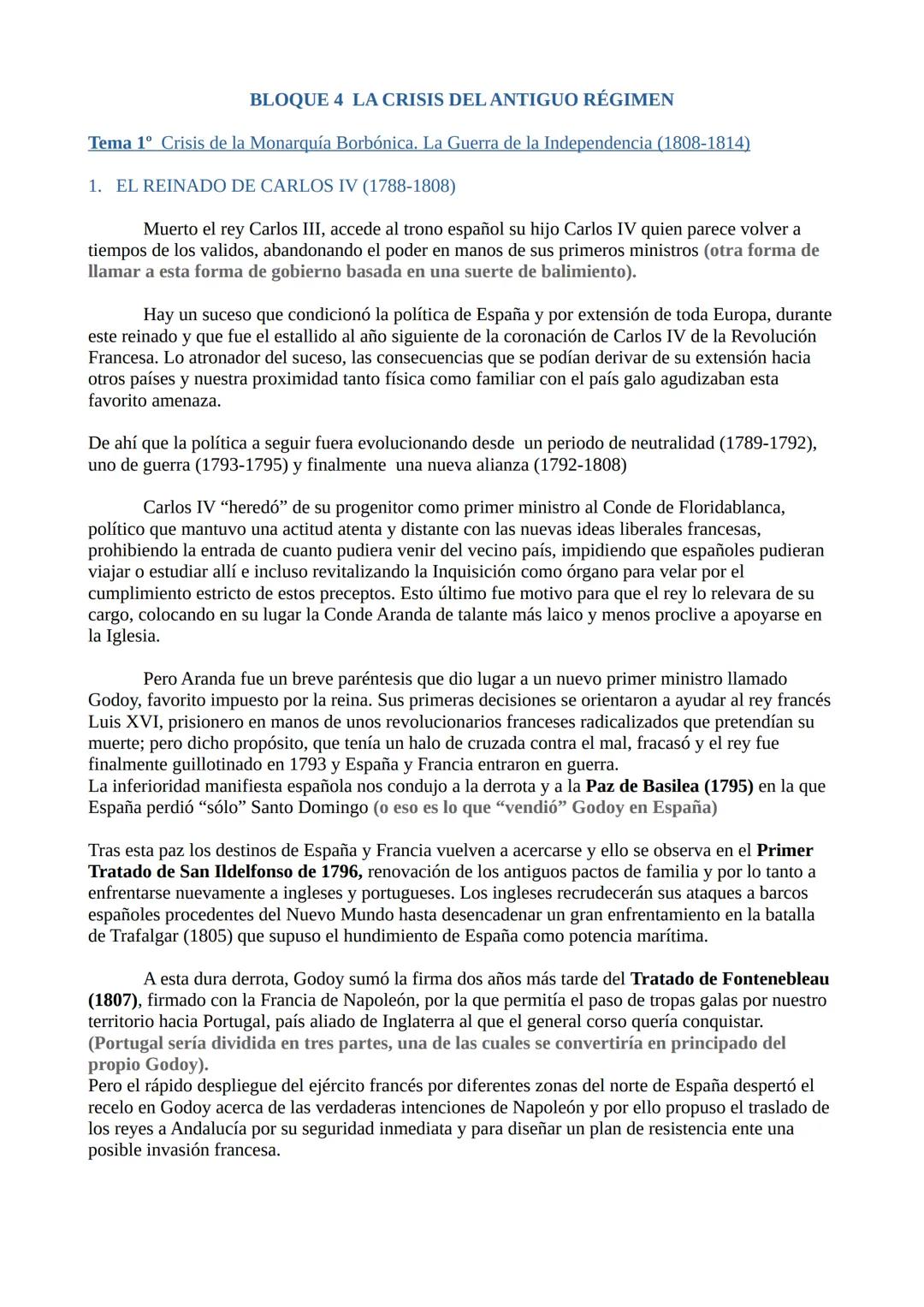 # BLOQUE 4 LA CRISIS DEL ANTIGUO RÉGIMEN
LA CRISIS DEL ANTIGUO RÉGIMEN (1788-1833): LIBERALISMO FRENTE A
ABSOLUTISMO.
TEMARIO QUE INCLUYE