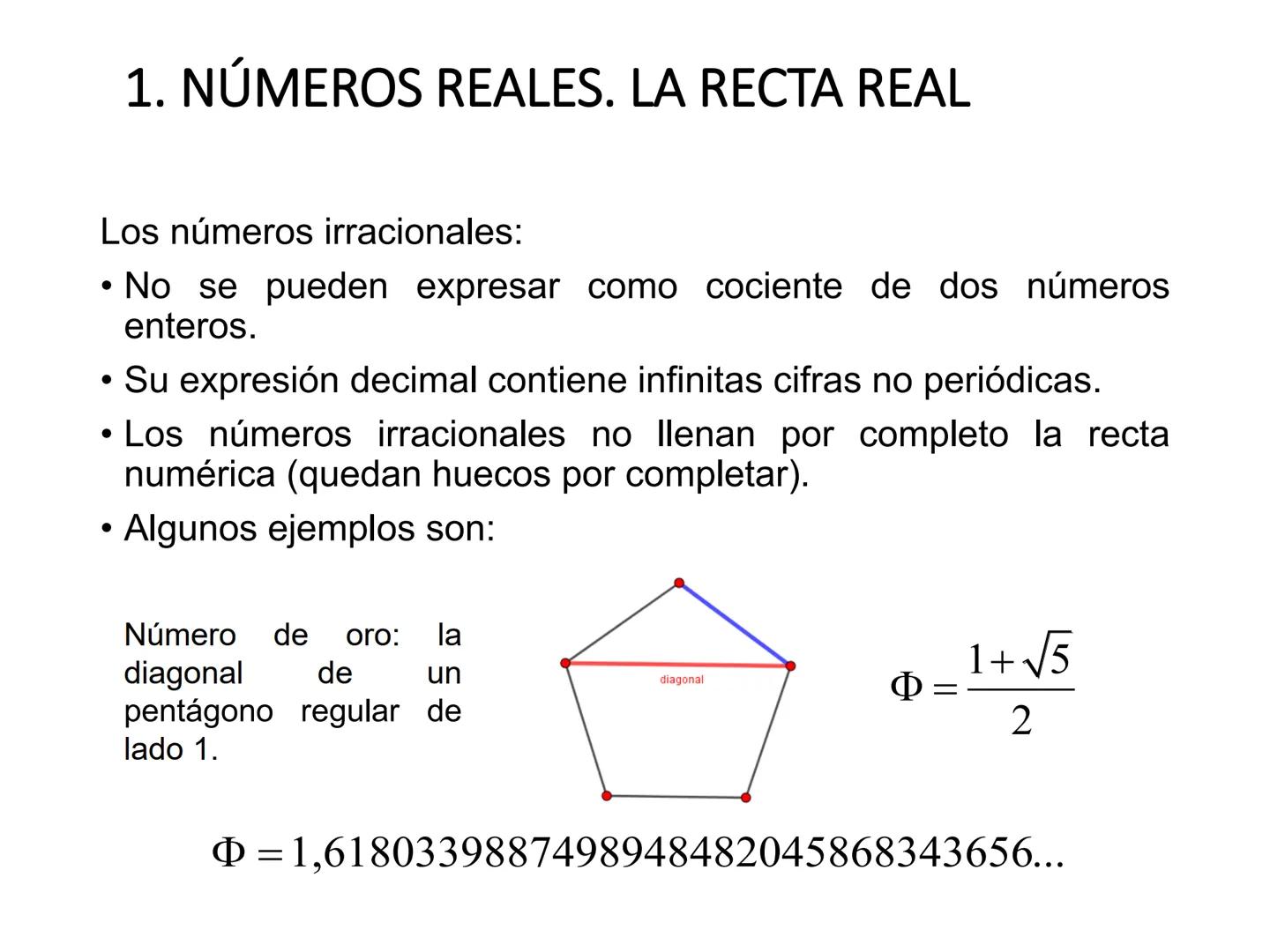 # Unidad 1
# NÚMEROS REALES.
# SUCESIONES
1º Bachillerato Ciencias y Tecnología
Matemáticas I # Contenidos
1. Números reales. Recta real