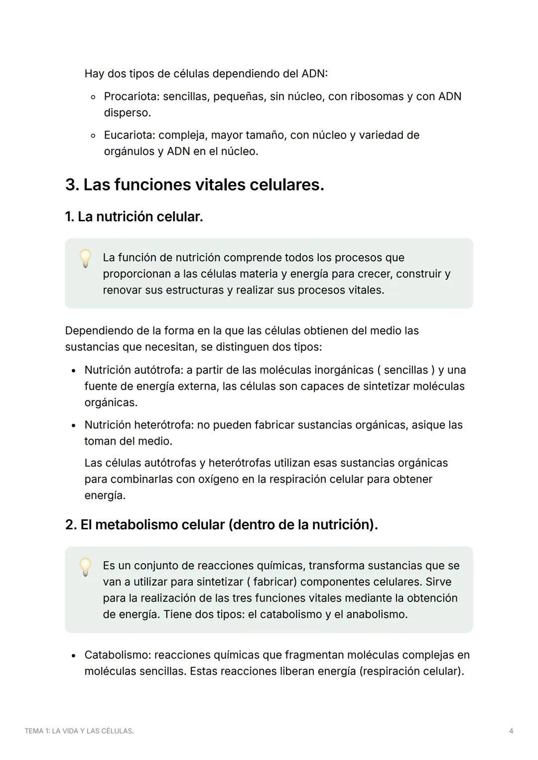 # TEMA 1: LA VIDA Y LAS
# CÉLULAS.
1.¿Qué es un ser vivo y de qué está hecho?
Los seres vivos realizan unas funciones vitales: intercambia