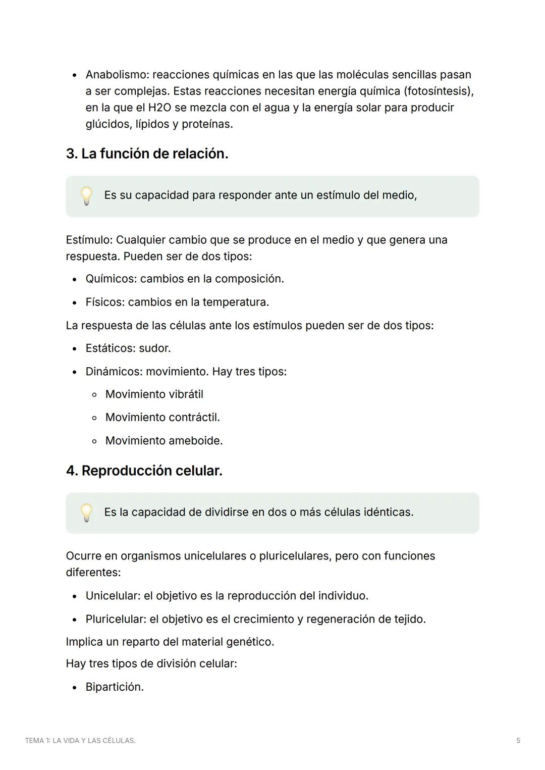 # TEMA 1: LA VIDA Y LAS
# CÉLULAS.
1.¿Qué es un ser vivo y de qué está hecho?
Los seres vivos realizan unas funciones vitales: intercambia