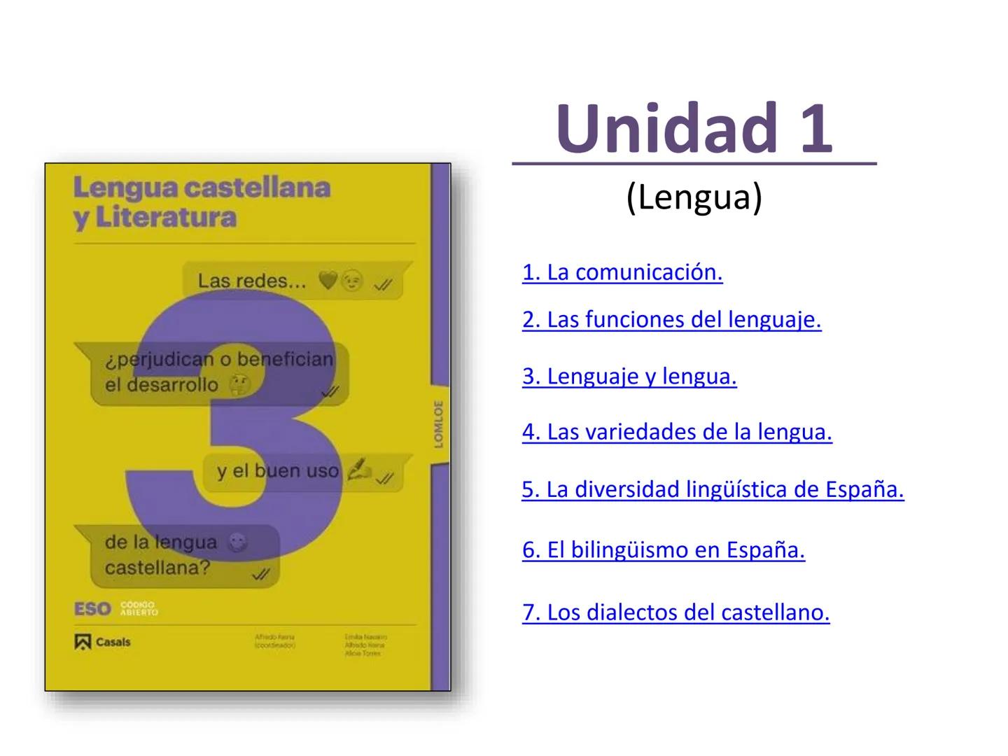 Lengua castellana
y Literatura
Las redes...
¿perjudican o benefician
el desarrollo
3
de la lengua
castellana?
ESO
Casals
CÓDIGO
y el buen us