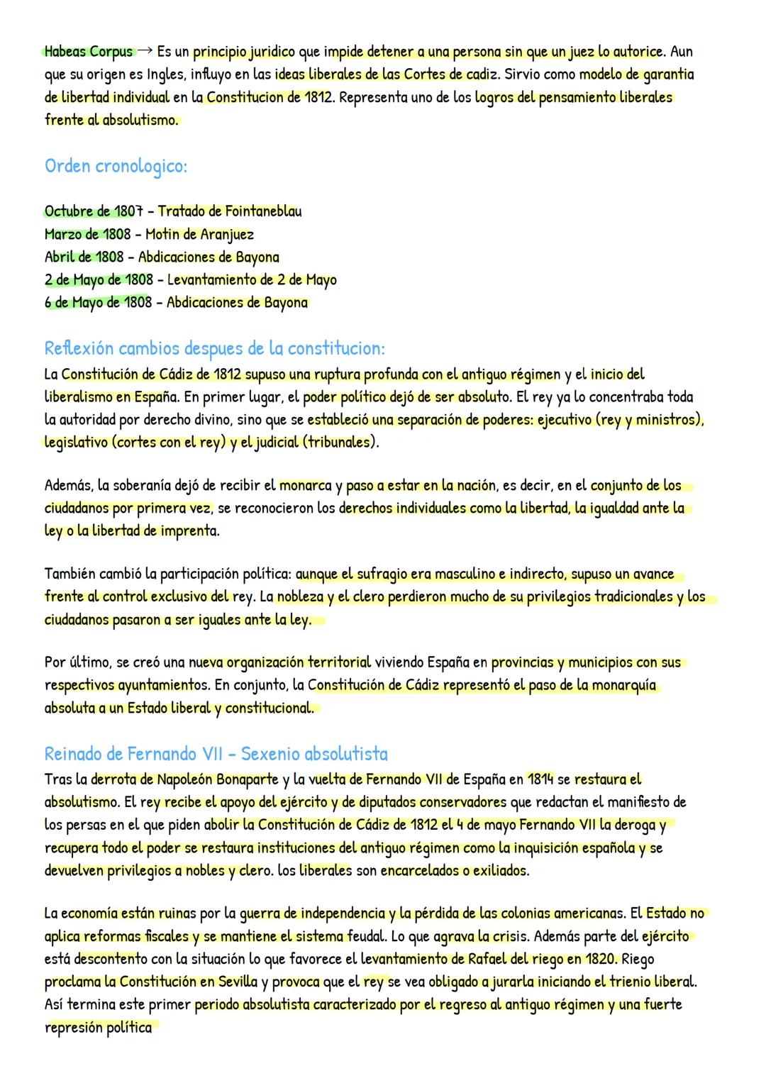 # Examen Parcial Historia
Definicones:
* Liberales → Fueron quienes defendieron los principios de la Constitucion de 1812. Creian en la
