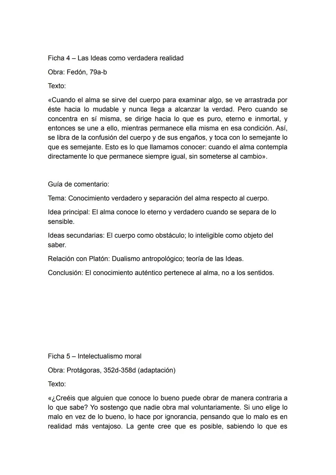 DOSSIER DE TEXTOS DE PLATÓN
Ficha 1 - Sócrates y la vida examinada
Obra: Apología, 38a
Texto:
<<Tal vez alguno de vosotros, al escucharm