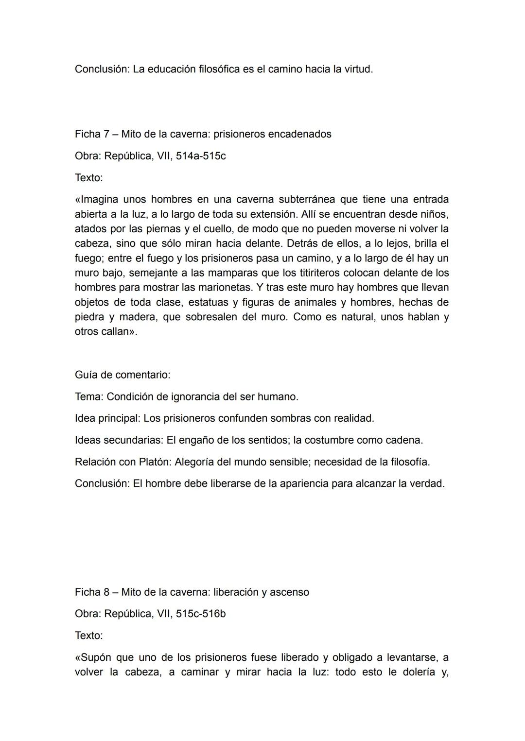 DOSSIER DE TEXTOS DE PLATÓN
Ficha 1 - Sócrates y la vida examinada
Obra: Apología, 38a
Texto:
<<Tal vez alguno de vosotros, al escucharm