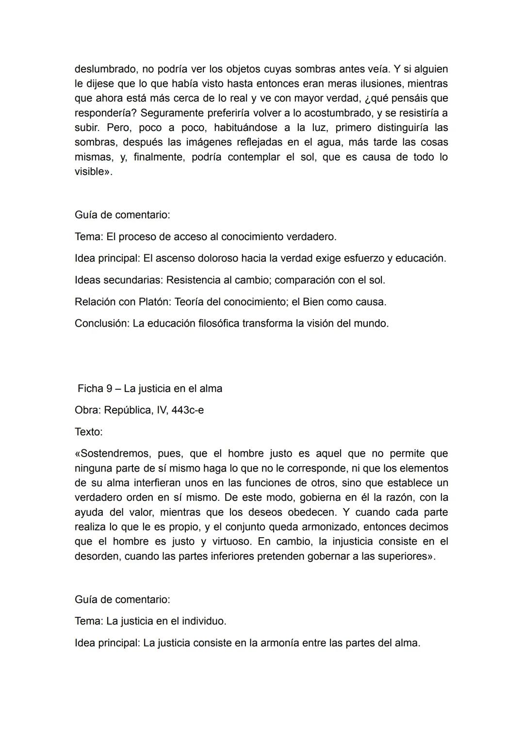 DOSSIER DE TEXTOS DE PLATÓN
Ficha 1 - Sócrates y la vida examinada
Obra: Apología, 38a
Texto:
<<Tal vez alguno de vosotros, al escucharm