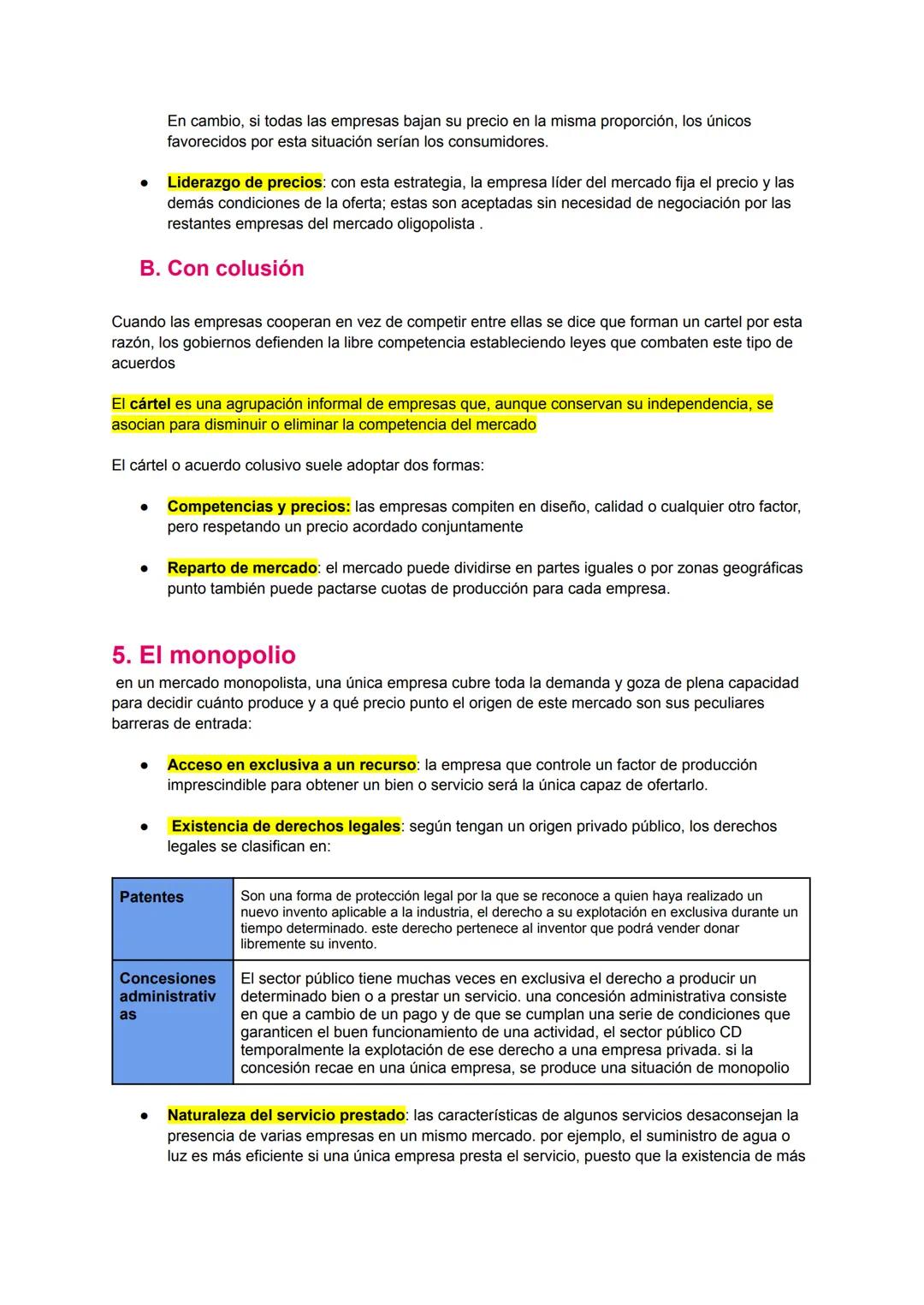 # ΤΕΜΑ 5: ΤΙPOS DE MERCADO
1.El mercado y la competencia
En el mercado de competencia perfecta las empresas son precio-aceptantes y funcio