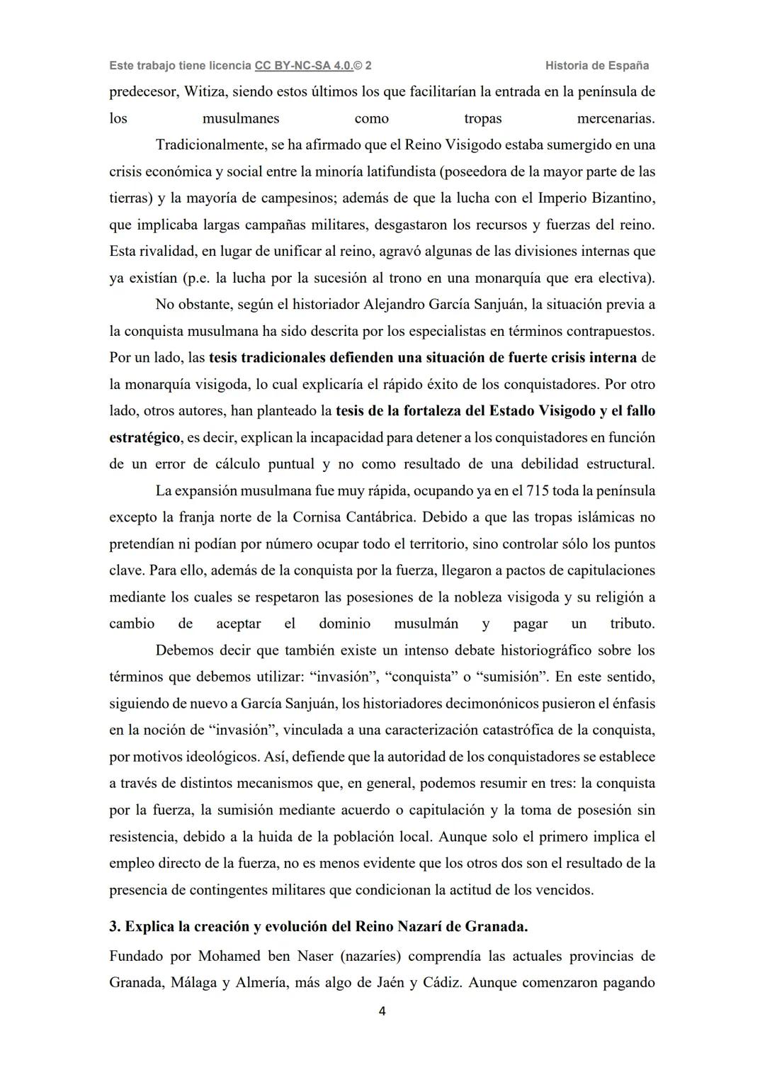 Este trabajo tiene licencia CC BY-NC-SA 4.0.© 2
PREGUNTAS CORTAS RESUELTAS TEMA 2
AL ÁNDALUS
1. Explique brevemente la evolución política