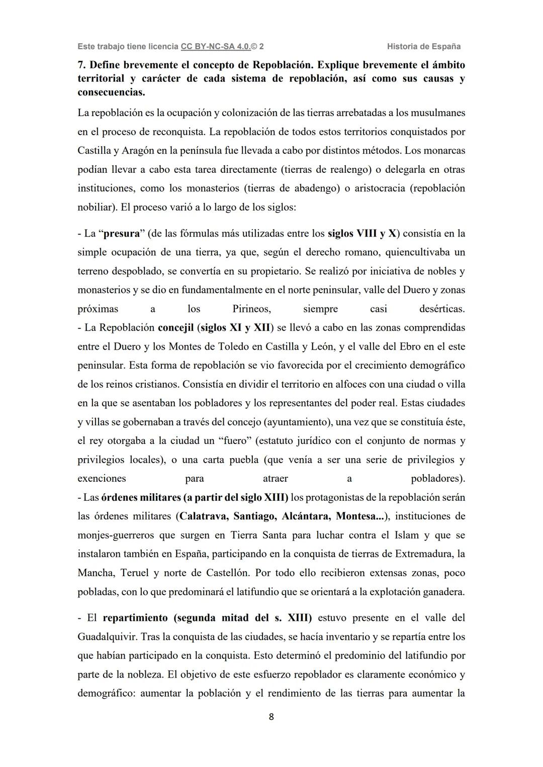 Este trabajo tiene licencia CC BY-NC-SA 4.0.© 2
PREGUNTAS CORTAS RESUELTAS TEMA 2
AL ÁNDALUS
1. Explique brevemente la evolución política